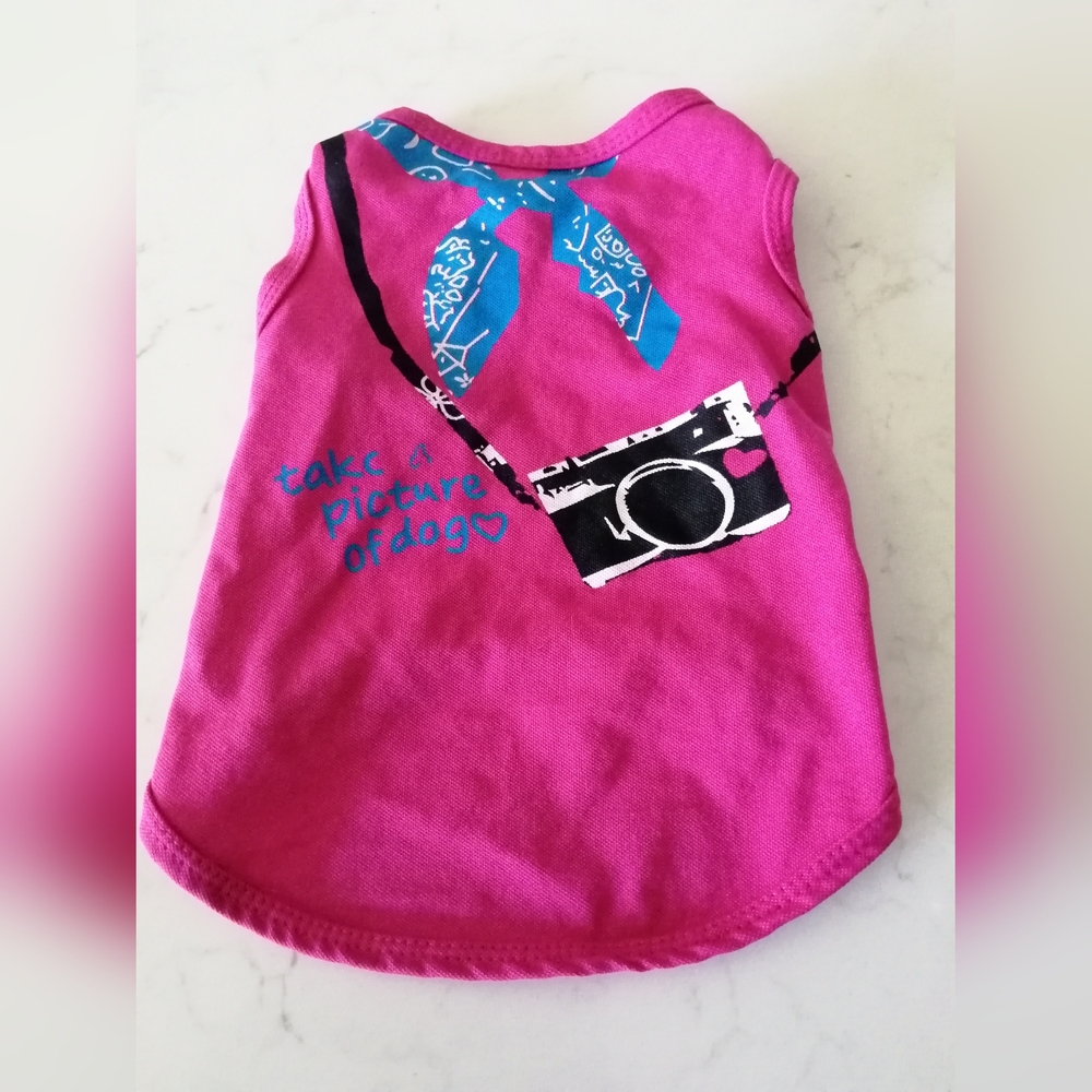 Pink Graphic Dog Shirt